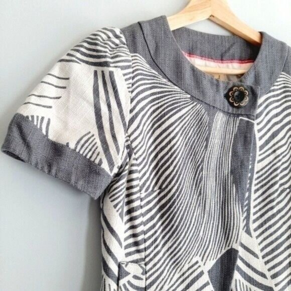 TAIKONHU Anthropologie Flights Of Fancy Short Sleeve Crop Jacket Sz 4 - Picture 3 of 15